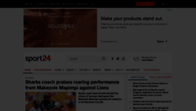 What Sport24.co.za website looked like in 2021 (4 years ago)