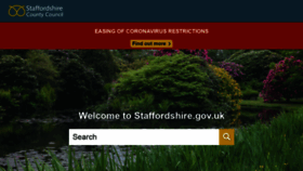 What Staffordshire.gov.uk website looked like in 2021 (4 years ago)