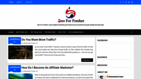 What Seoforfresher.com website looked like in 2021 (2 years ago)