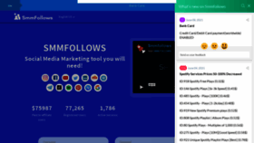 What Smmfollows.com website looked like in 2021 (2 years ago)