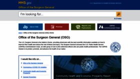 What Surgeongeneral.gov website looked like in 2021 (2 years ago)