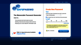 What Safepasswd.com website looked like in 2021 (2 years ago)