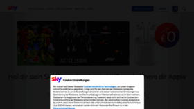 What Sky.de website looked like in 2021 (2 years ago)