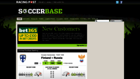 What Soccerbase.com website looked like in 2021 (2 years ago)