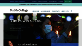 What Smith.edu website looked like in 2021 (2 years ago)