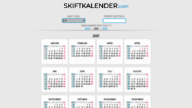 What Skiftkalender.com website looked like in 2021 (2 years ago)