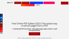 What Splitapdf.com website looked like in 2021 (2 years ago)