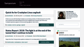 What Samnicholls.net website looked like in 2021 (2 years ago)