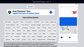 What Symbolcopy.com website looked like in 2021 (2 years ago)