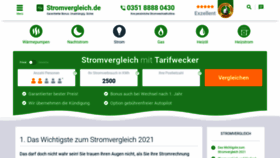 What Stromvergleich.de website looked like in 2021 (2 years ago)