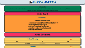What Satta-matka.net website looked like in 2021 (2 years ago)
