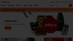 What Sainsburys.co.uk website looked like in 2021 (2 years ago)