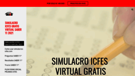 What Simulacros-icfes.com website looked like in 2021 (2 years ago)
