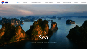 What Sea.com website looked like in 2021 (2 years ago)