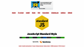 What Standardjs.com website looked like in 2021 (2 years ago)