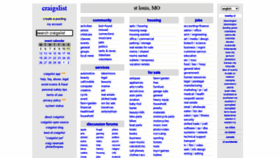 What Stlouis.craigslist.org website looked like in 2021 (2 years ago)