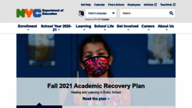 What Schools.nyc.gov website looked like in 2021 (2 years ago)