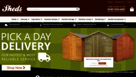 What Sheds.co.uk website looked like in 2021 (2 years ago)