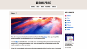 What Sonspring.com website looked like in 2021 (2 years ago)