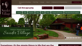 What Saudervillage.org website looked like in 2021 (2 years ago)