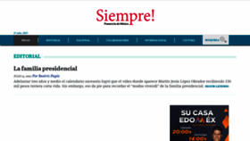 What Siempre.mx website looked like in 2021 (2 years ago)