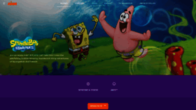 What Spongebob.com website looked like in 2021 (2 years ago)