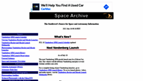 What Spacearchive.info website looked like in 2021 (2 years ago)