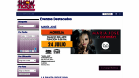 What Showticket.com.mx website looked like in 2021 (2 years ago)