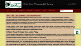 What Scholarsresearchlibrary.com website looked like in 2021 (2 years ago)