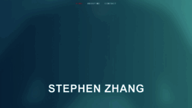 What Stephenzhang.com website looked like in 2021 (4 years ago)