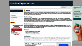 What Shadowexplorer.com website looked like in 2021 (2 years ago)