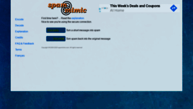 What Spammimic.com website looked like in 2021 (2 years ago)