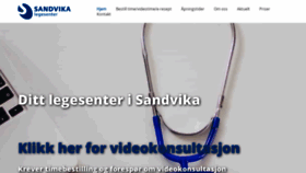 What Sandvika-legesenter.no website looked like in 2021 (2 years ago)