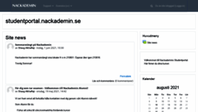 What Studentportal.nackademin.se website looked like in 2021 (2 years ago)