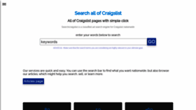 What Searchcraigslist.org website looked like in 2021 (2 years ago)