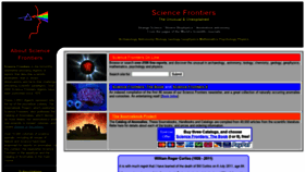 What Science-frontiers.com website looked like in 2021 (2 years ago)
