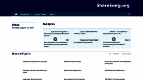 What Sharesong.org website looked like in 2021 (2 years ago)