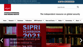 What Sipri.org website looked like in 2021 (4 years ago)