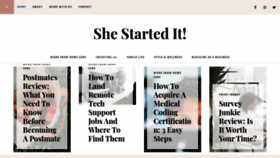 What Shestartedit.co website looked like in 2021 (2 years ago)