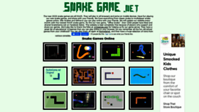 What Snakegame.net website looked like in 2021 (2 years ago)