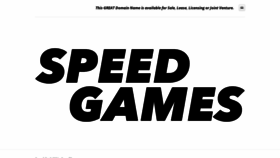 What Speedgames.com website looked like in 2021 (2 years ago)
