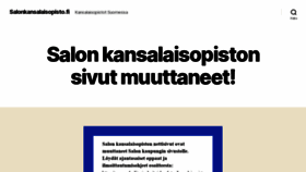 What Salonkansalaisopisto.fi website looked like in 2021 (2 years ago)