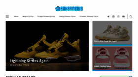 What Sneakernews.com website looked like in 2021 (2 years ago)