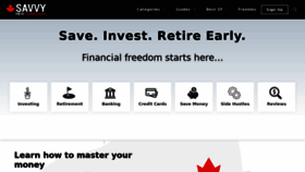 What Savvynewcanadians.com website looked like in 2021 (2 years ago)