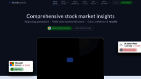 What Stockopedia.com website looked like in 2021 (2 years ago)