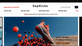 What Sepkicks.com website looked like in 2021 (2 years ago)