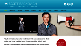 What Scottbackovich.com website looked like in 2021 (2 years ago)