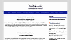 What Smallcaps.co.za website looked like in 2021 (2 years ago)