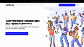 What Smile.io website looked like in 2021 (4 years ago)