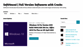 What Softhound.net website looked like in 2021 (4 years ago)